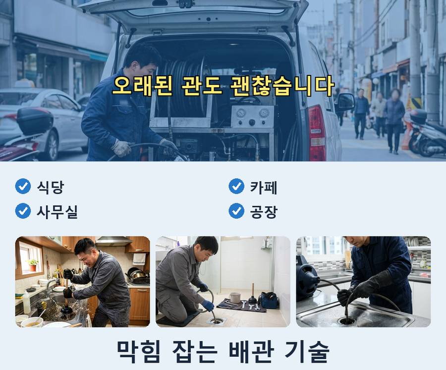 수원시영통구 매탄동 변기막힘 고압세척·관통 작업 모습