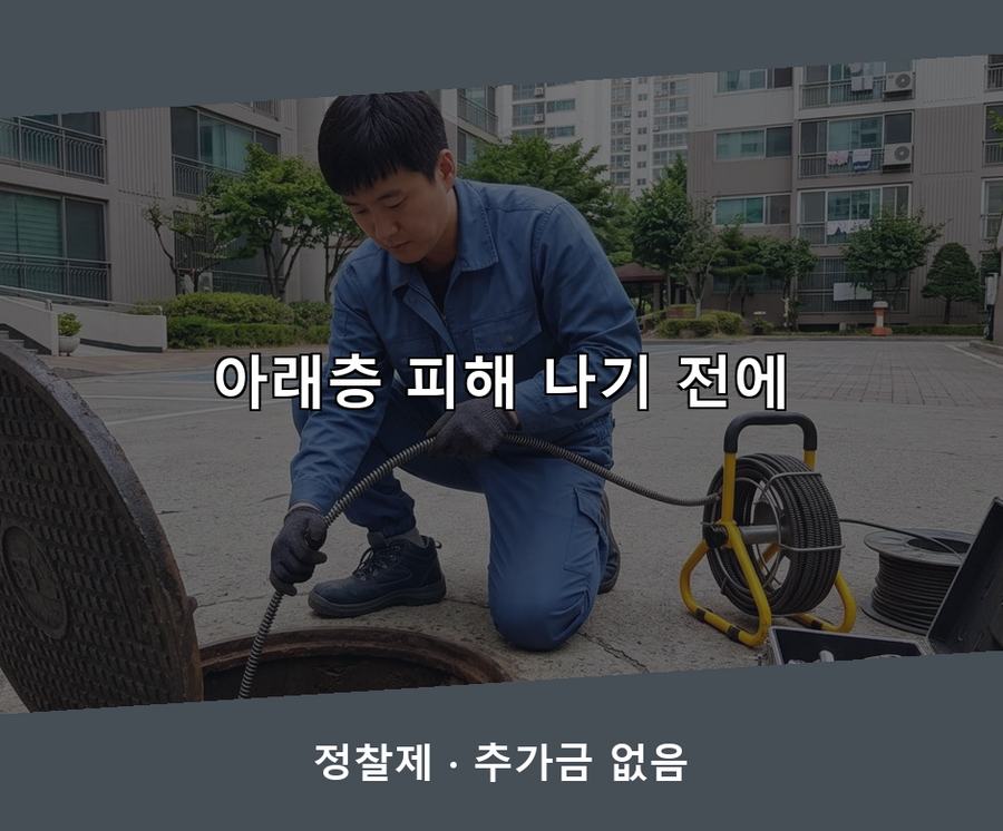 광명시 노온사동 싱크대막힘 전문 업체 현장 작업 사진 - 배관해결사