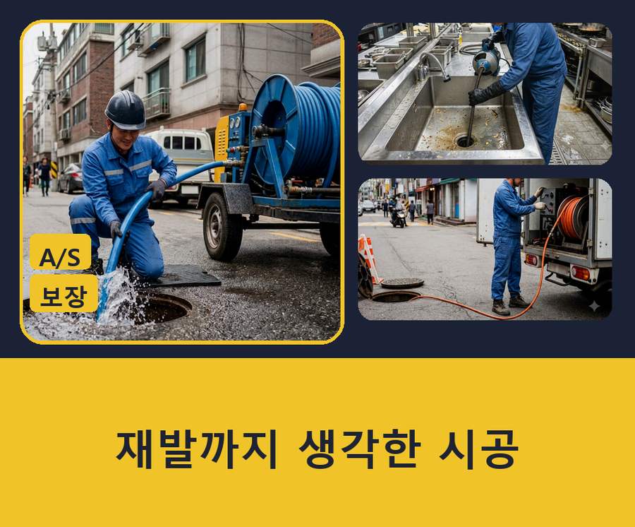 서울 종로구구 기동 배수구막힘 긴급출동 현장 작업 사진 - 배관해결사