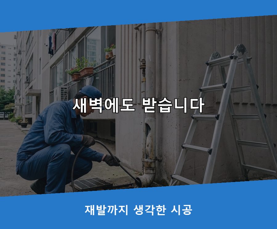 서울 종로구구 기동 정화조막힘 원인 진단 현장 작업 사진 - 배관해결사