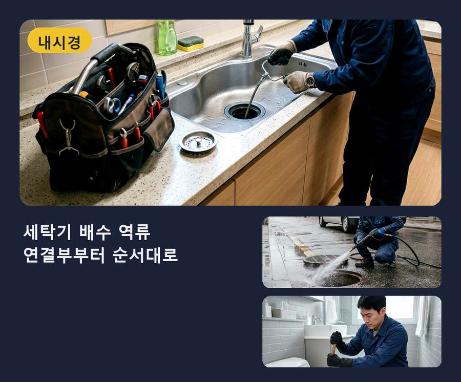 수원시팔달구 남수동 싱크대막힘 전문 업체 현장 작업 사진 - 배관해결사