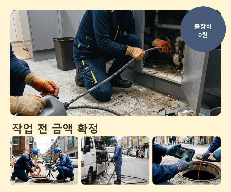 서울 영등포구 당산동 싱크대막힘 전문 업체 현장 작업 사진 - 배관해결사