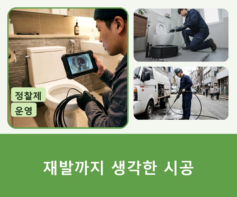 서울 노원구 공릉동 하수구막힘 출장비 무료 현장 작업 사진 - 배관해결사