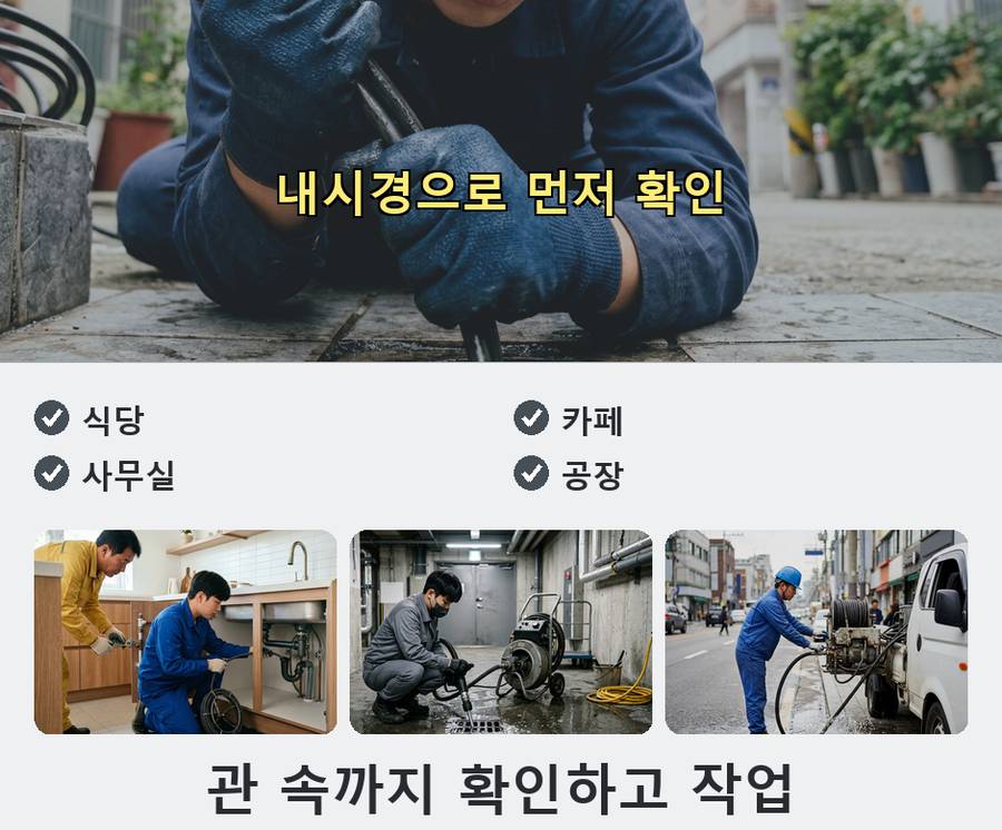 화성시 기산동 싱크대막힘 업체 현장 작업 사진 - 배관해결사