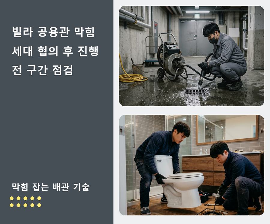 서울 서대문구 대신동 변기막힘 긴급출동 현장 작업 사진 - 배관해결사