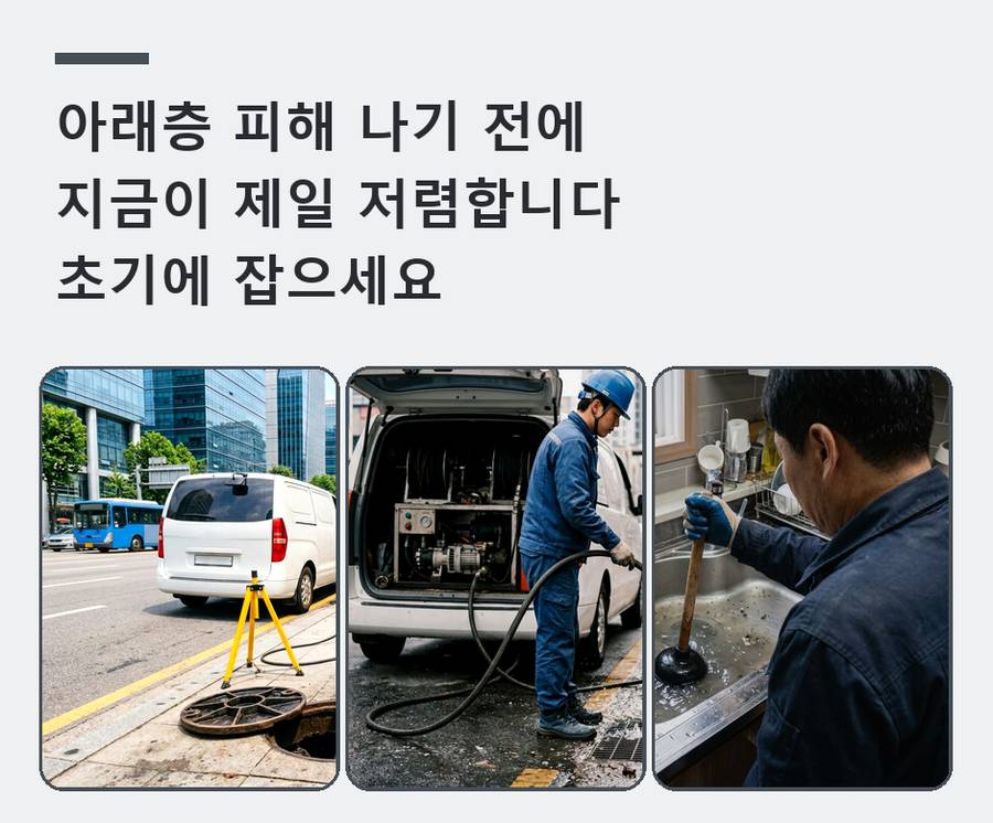 서울 종로구 경운동 배수구막힘 뚫음 현장 작업 사진 - 배관해결사