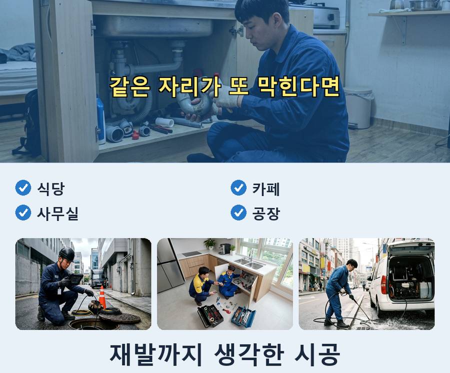 동두천시 걸산동 하수구막힘 24시 출동 현장 작업 사진 - 배관해결사