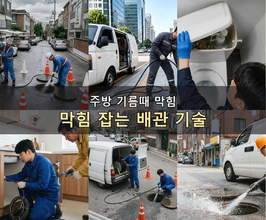 고양시일산서구 가좌동 하수구막힘 24시 출동 현장 작업 사진 - 배관해결사
